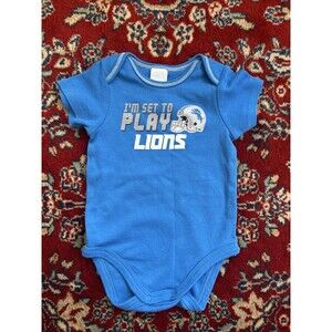 Detroit Lions Unisex Baby One Piece Bodysuit NFL Newborn 3-6m